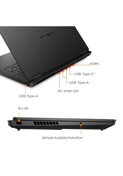 HP Omen 17-DB1016NT C2EZ6EA Ryzen Aı 5 340 32 GB 1 TB SSD RTX5060 17.3" Dos Dizüstü Bilgisayar
