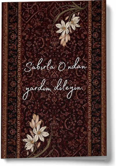Sabırla O Ndan Yardım Dileyin A6 Çizgili Mini Defter Not Defteri Çok Renkli
