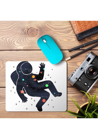 Astronot Uçan Astronot Uzay Baskılı Mousepad Mouse Pad