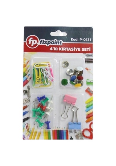 Fixpoint 4'lü Kırtasiye Seti, Ataç Seti, Model Cnk-321