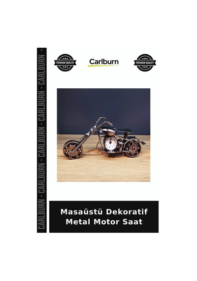 Masaüstü Dekoratif Metal Motor Saat Eskici Tarzı Vitrin Süsü Kitaplık Dekoru Çok Renkli