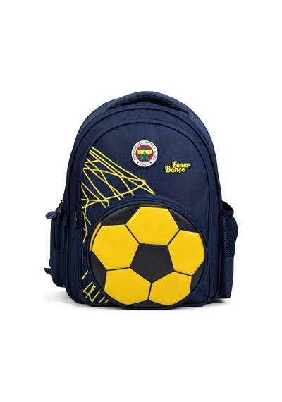 Fenerbahçe Lisanslı 3d Suni Deri Detaylı Okul Çantası -çok Renkli
