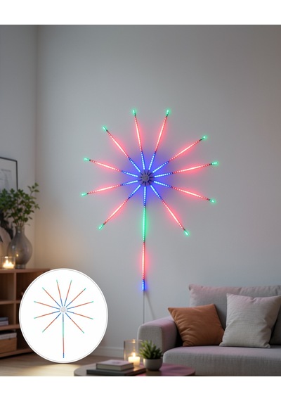 Rgb Led Duvar Aydınlatması, Uygulama Destekli Çok Renkli
