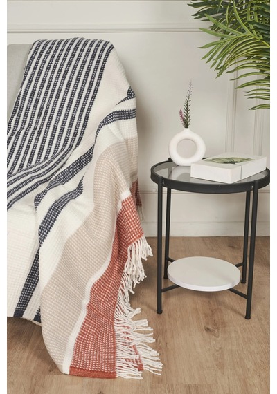 Villadia Home Textile Cozy Skoç Desenli Püsküllü Pamuklu Tv Battaniyesi 150x200 Cm Tek Kişilik Koltuk Şalı Diz Battaniyesi Dekoratif Battaniye Mavi - Turuncu Villadia Home Textile Cozy Skoç Desenli Püsküllü Pamuklu Tv Battaniyesi 150x200 Cm Tek Kişilik Koltuk Şalı Diz Battaniyesi Dekoratif Battaniye Mavi - Turuncu