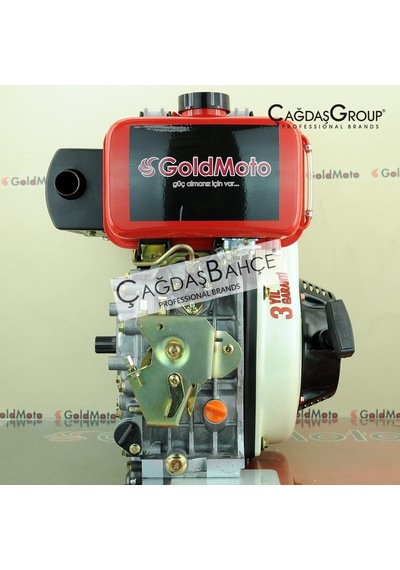 Goldmoto Gm178Fen-H Dizel Motor Marşlı 7 Hp Krank Mili Frezeli