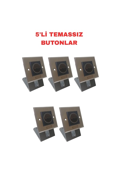 Sr-700 Temassız Kapı Açma Butonu Sıva Altı Kızılötesi Exit Buton Paslanmaz Çelik 5 Adet