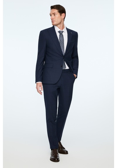 Morven Erkek Lacivert Yünlü Trend Ekose Slim Fit Mono Yaka Takım Elbise 26mc001051200 Lacivert Morven Erkek Lacivert Yünlü Trend Ekose Slim Fit Mono Yaka Takım Elbise 26mc001051200 Lacivert