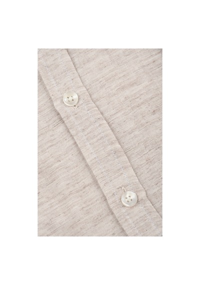 Deepsea Krem Slim Fit Çizgili %100 Pamuk Erkek Gömlek Nefes Alan Şık Günlük Gömlek 2602626