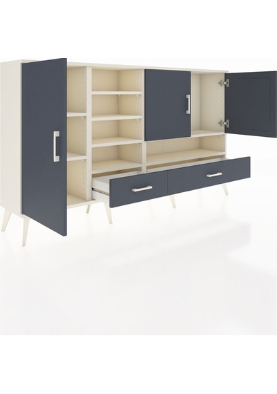 Arges Konsol 8 Raflı 2 Çekmeceli 3 Kapaklı 176x30x99 Aytaşı-antrasit Antrasıt - Aytası Arges Konsol 8 Raflı 2 Çekmeceli 3 Kapaklı 176x30x99 Aytaşı-antrasit Antrasıt - Aytası