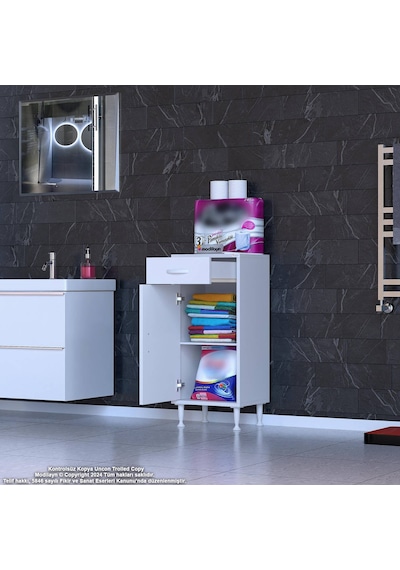 Eliusta Fre 50 Cm Çok Amaçlı Dolap 1 Raflı Tek Çekmeceli Banyo Mutfak Dolabı 50x88x32,5 Cm Organizer Dolap Beyaz Eliusta Fre 50 Cm Çok Amaçlı Dolap 1 Raflı Tek Çekmeceli Banyo Mutfak Dolabı 50x88x32,5 Cm Organizer Dolap Beyaz