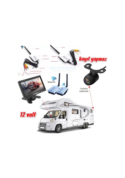 7 İnç Monitör+kamera+wifi Set 12v Kayıt Yapmaz