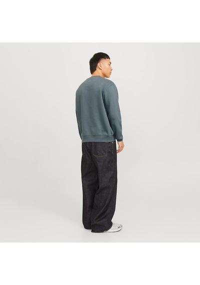 Jack & Jones Jack&jones Vesterbro Erkek Yeşil Bisiklet Yaka Sweatshirt Gri