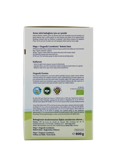 1 Organik Combiotic Bebek Sütü 800 Gr 1 Paket 1 X 800 G