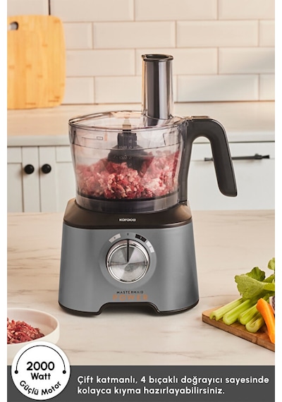 Karaca Mastermaid Power 10 in1 2000 W Mutfak Robotu