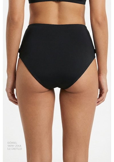 Penti Siyah New High Ruffle Bikini Altı