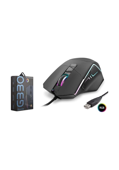 Hadron G330 Shooter 6400 Dpı Rgb 1.5 M Usb Kablolu Oyuncu Mouse
