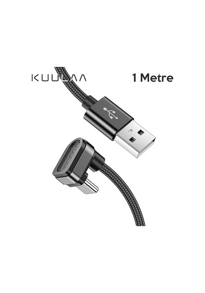 Kuulaa U-Shape Mobile Game Usb Type C Oyuncu Şarj Kablosu 1Metre (531394938)-Siyah