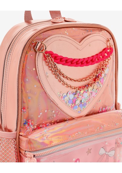 Skechers G Queen Heart Backpack Büyük Kız Çocuk Metalik Pembee Sırt Çantası Sktt30390-spnk