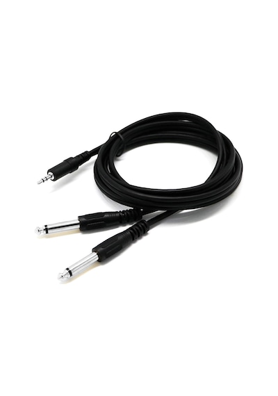 3.5mm Stereo Erkek to 2 x 6.3mm Mono Erkek Y Kablo - 3 Metre