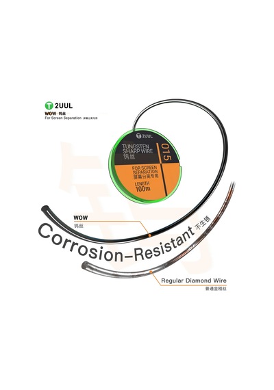 2uul Ws-028 Tungsten Keskin Ekran Ayırma Teli 0,028 Mm