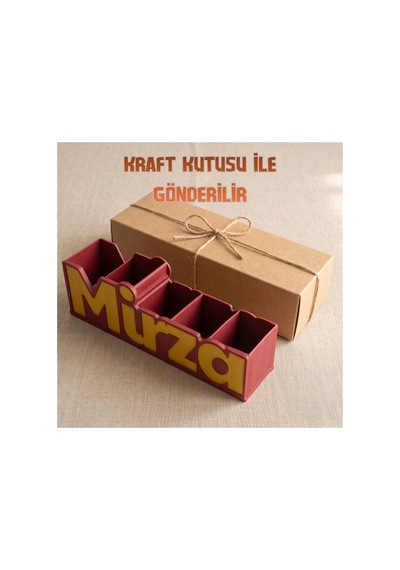 Kırmızı Altın Kişiye Özel İsimli Kalemlik 3d Baskı Diğer