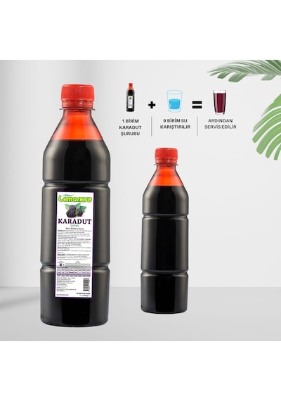 Lemonera Karadut Şurubu Karadut Aromalı Konsantre İçecek 1 L