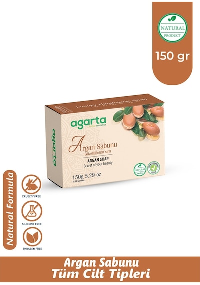 Agarta El Yapımı Doğal Sabun 150gr Argan 2 Li Set