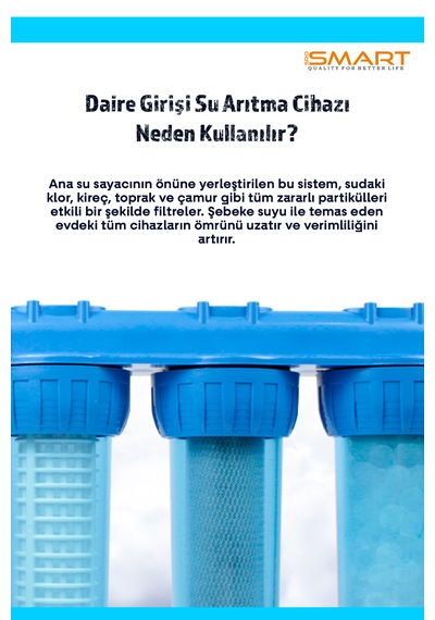 Silifozlu Daire Girişi Su Arıtma Cihazı Yıkanabilir Ve Cto