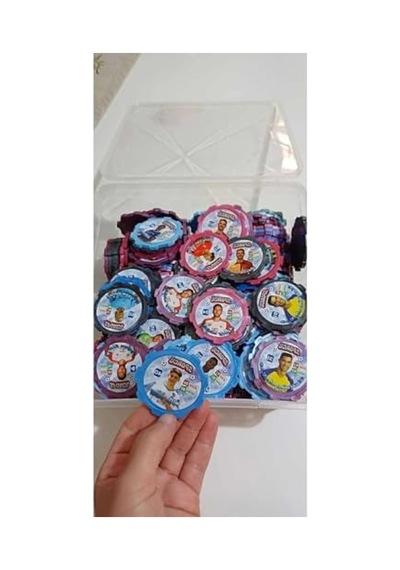 Renkli Plastik Futbolcu Jetonları, 50 Adet Açık Altın