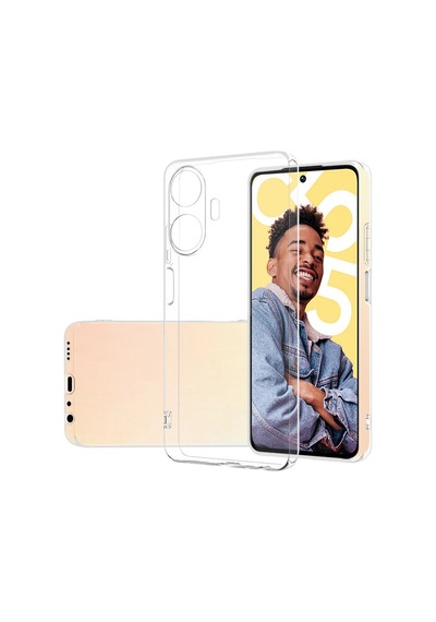 Realme C55 Kılıf Zore Süper Silikon Kapak Renksiz
