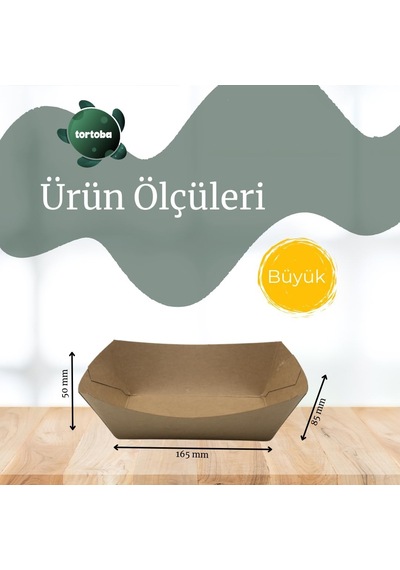 Kağıt Tabak Büyük Boy 50'li Kullan At Gıda Sunum Tepsisi Sızdırmaz Hamburger Patates Sosisli Çe Diğer