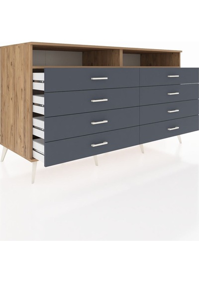 Kronos Konsol 2 Raflı 8 Çekmeceli 176x59x99 Çam-çam/antrasit Çam-çam/antrasit Kronos Konsol 2 Raflı 8 Çekmeceli 176x59x99 Çam-çam/antrasit Çam-çam/antrasit