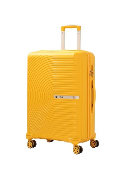 Mçs Bavul Büyük Ve Orta 2li Set Kırılmaz Silikon Valiz V374 Sarı Sarı