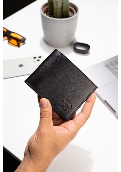 Newish Polo Erkek Hakiki Deri Cüzdan Ve Kartlık New164 Siyah
