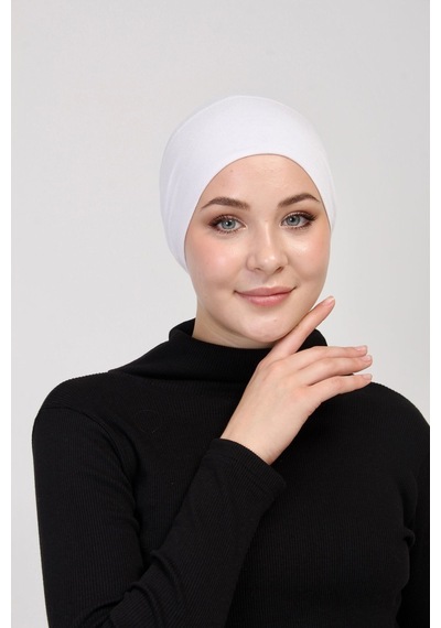 Pratik Tesettür Boru Bone Beyaz
