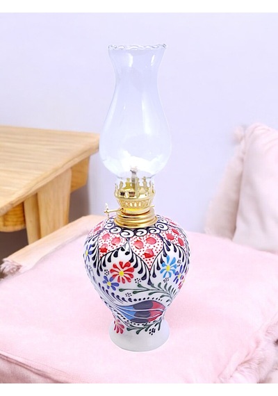 Sharp&art Çini El Işlemesi Dekoratif Gaz Lambası