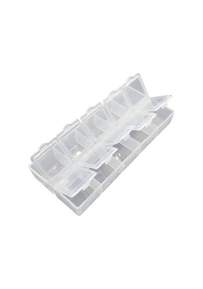 Organizer Malzeme Kutusu 10 Bölmeli Şeffaf Pbb040-16 21 Setbox 8,5x4x2mm Şeffaf