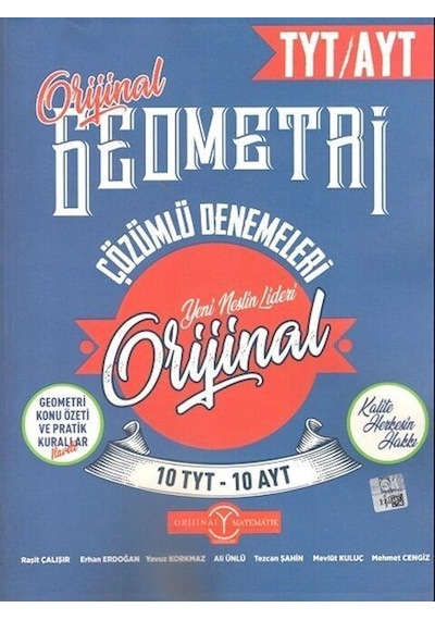 TYT AYT Geometri 20 Deneme Orijinal Yayınları