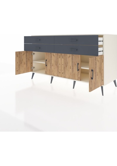 Kronos Konsol 2 Raflı 4 Çekmeceli 8 Kapaklı 176x59x99 Aytaşı-çam/ Aytaşı-çam/antrasit Kronos Konsol 2 Raflı 4 Çekmeceli 8 Kapaklı 176x59x99 Aytaşı-çam/ Aytaşı-çam/antrasit