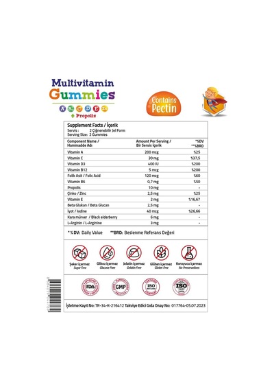 Validus Kids Multivitamin  60 Gummies