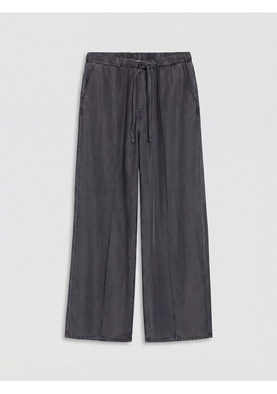 Lcw Comfort Gri Beli Lastikli Wideleg Kadın Jean Pantolon