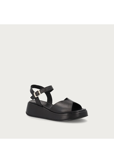 Nero Black Sandalet Kadın 04m2 Frau Wıth Ankle Strap siyah