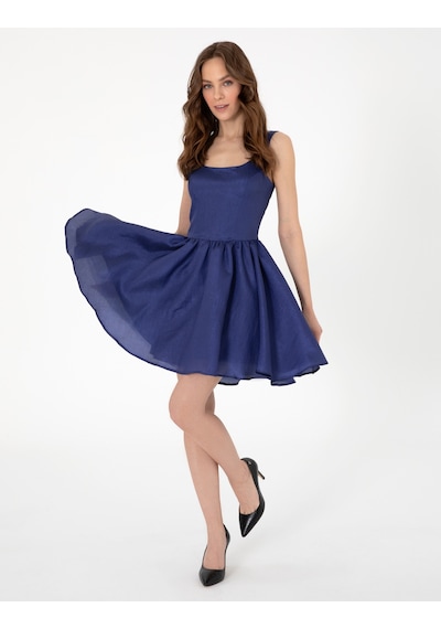 Pierre Cardin Kadın İndigo Elbise Dokuma 50309407-vr028