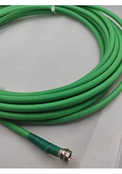 30 Metre Yeşil Uydu Anten Kablosu Rg6 U4 64 Telli Uçları Takılı li 4k Hd