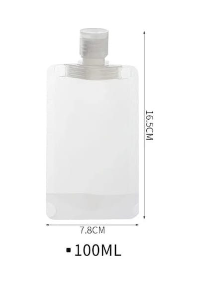 3 Adet 100ml Krem Şampuan Kabı Tekrar Kullanılabilir Set beyaz