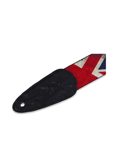 Levy's Leathers Süblimasyon Baskılı Eskitilmiş Bayrak Tasarımlı 5 Cm Polyester Gitar Askısı Mdp-uk