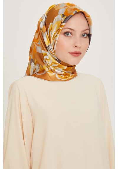 Armine İpek Eşarp 2025 Kış - 9234-81 Twill - Tarçın