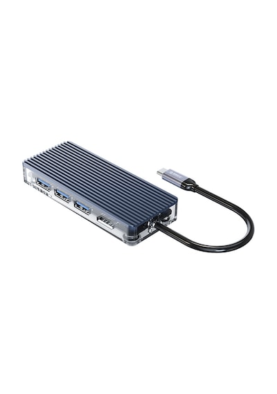 Orico WB-7P 7 Portlu USB 3.0 100 W HDMI TF/SD Kart Okuyucu Çoklayıcı HUB Gri