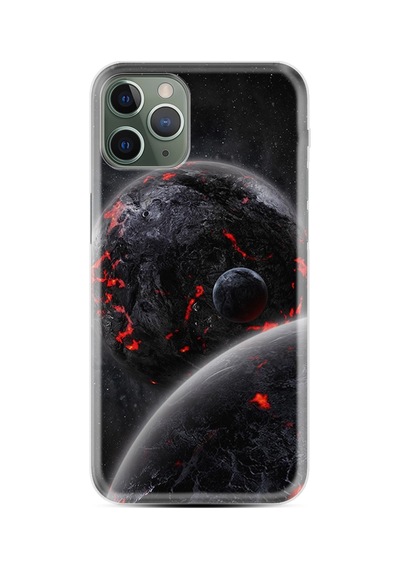 Iphone 14 Pro Max Uyumlu Kılıf Resimli Desenli Silikon Platinium Series Kara Dünya 1902