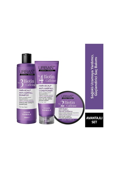 Expert Biotin Ve Kafein Dökülme Karşıtı Peeling Şampuan Krem Seti-vegan